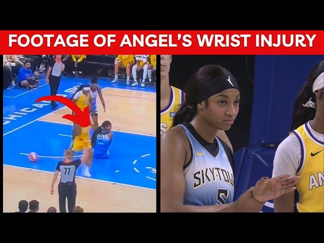 Here's how Angel Reese injured her wrist against the LA Sparks | In game footage