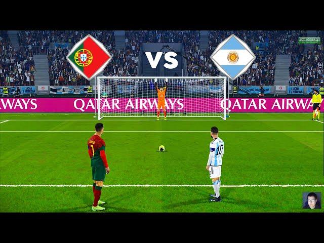 Portugal Vs Argentina - Penalty Shootout 2023 | Messi vs Ronaldo | eFootball PES Gameplay