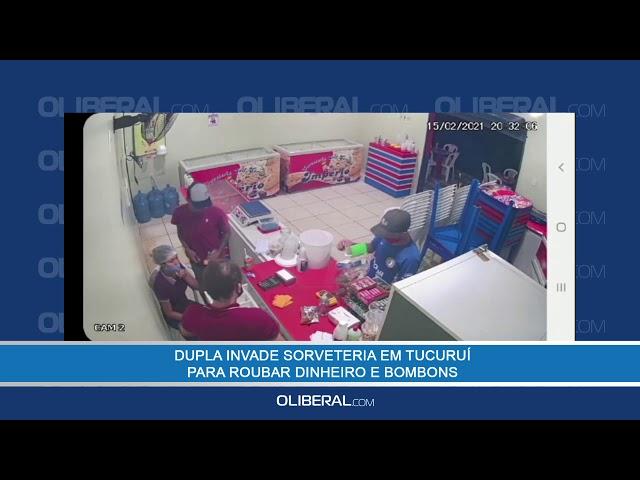 Dupla invade sorveteria em Tucuruí para roubar dinheiro e bombons