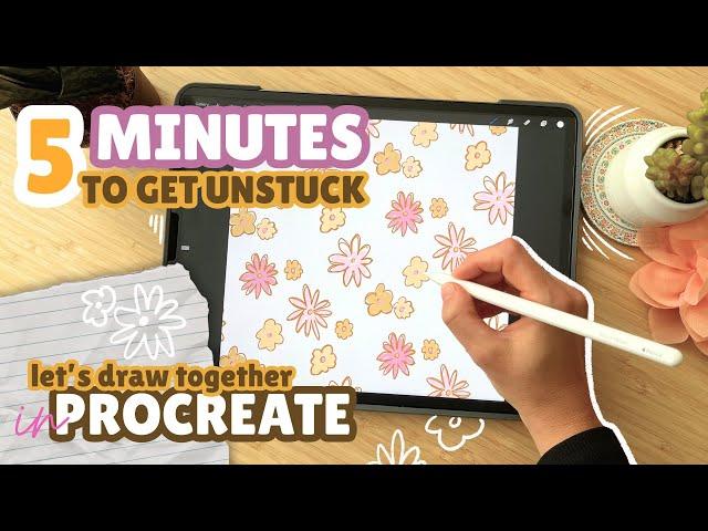 How to Create a SIMPLE Pattern in Procreate to Get Unstuck! (If You Don't Know What to Draw)