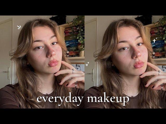 everyday makeup routine  no foundation, beginner friendly, natural makeup