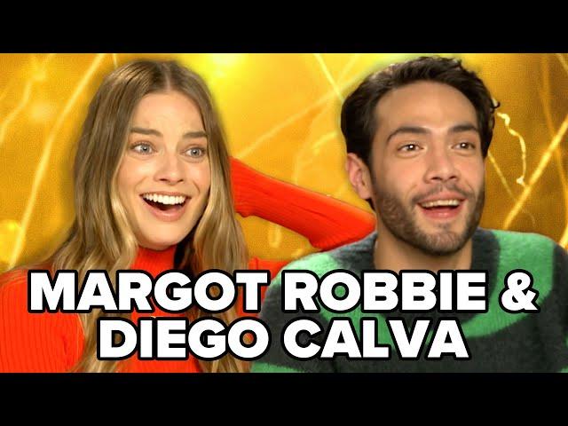 Margot Robbie & Diego Calva Pick Their Own Interview Questions | Babylon