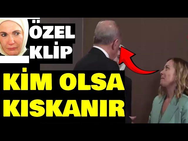 ÖZEL KLİP | Emine Erdoğan bunu görmesin... Giorgia Meloni, Cumhurbaşkanı Erdoğan'ı gözüyle yedi!