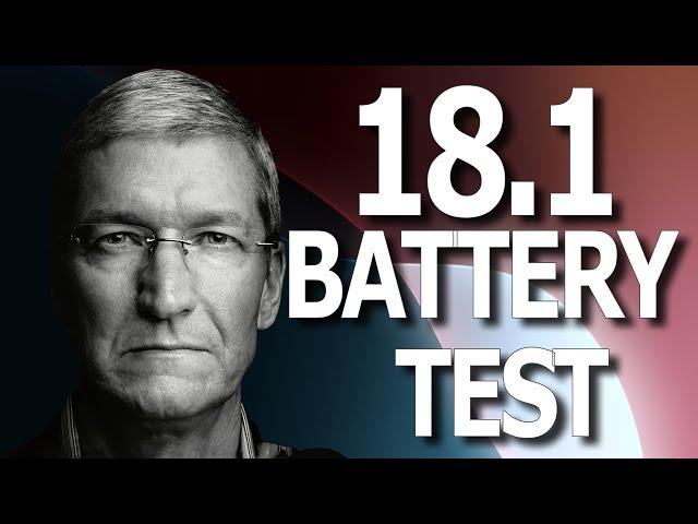 iOS 18.1 : Battery Life / Battery Drain / Battery Performance Test.