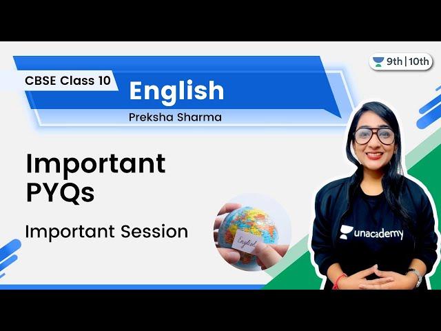 Important PYQs | Important Session | CBSE Class 10 | By Preksha Sharma