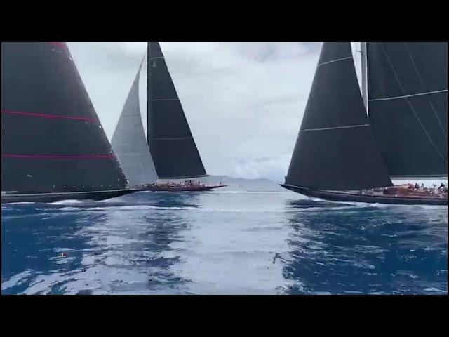 J Class Crash -- Superyachts Challenge Antigua