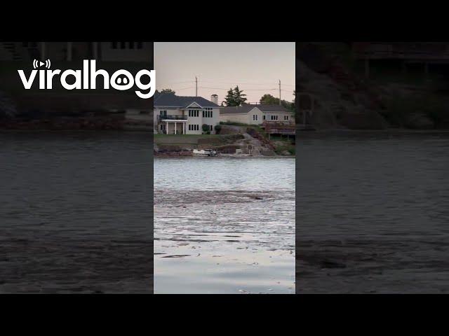 Flooding Destroys Homes on McCook Lake in South Dakota || ViralHog