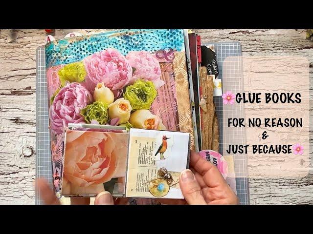FUN & EASY GLUE BOOK JUNK JOURNAL ‘FOR NO REASON’ SERIES~ BIG & MINI