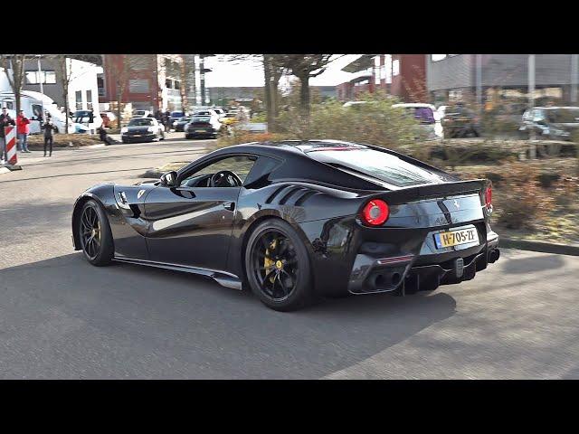 Ferrari F12 TDF with Novitec Straight Pipes Exhaust! Revs, Accelerations, Drag Racing!