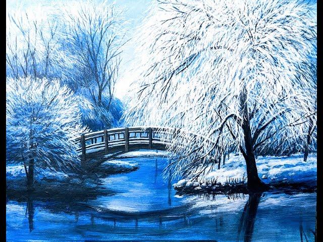 Art by Kyra Lu - A Winter Day For Beginners ( Acrylic Painting #7)