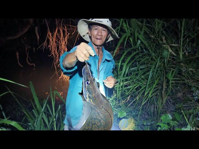 Cắm câu đêm trên dòng sông lâu năm Fishing at night on a perennial river,在常年河流上夜间钓鱼Zài chángnián