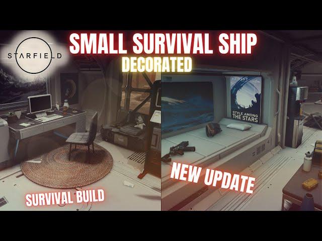 Starfield | Small Survival Ship (Decorated Minimalist Ship + Ship Tutorial)