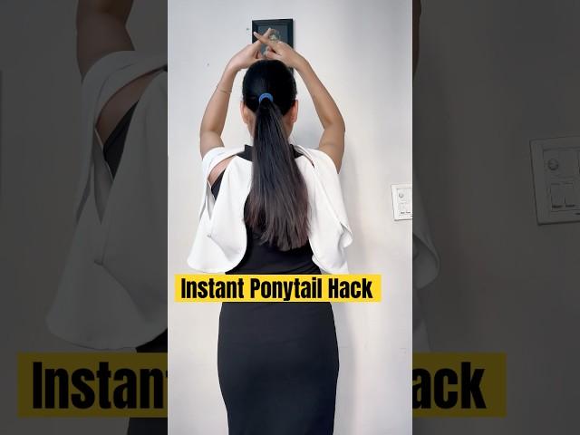 Instant ponytail hack for a thick pony! #shorts