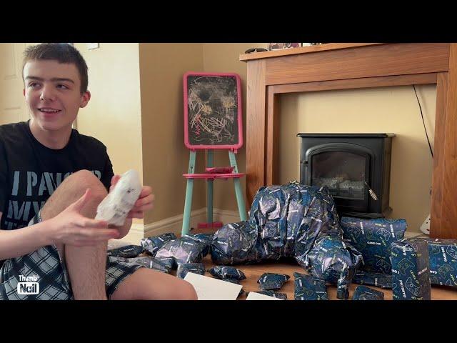 Birthday morning gift opening | 6 little lambs