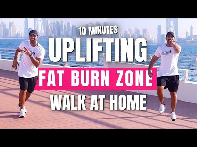 10 minute Fat Burn Walk | Feel Good Walking Workout | Mood Booster