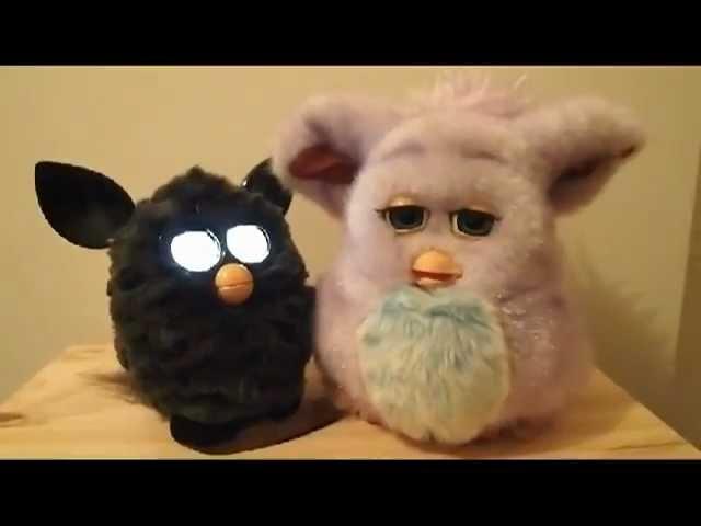 2012 and 2005 Furbies chat and sing together