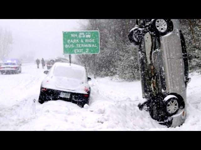 SNOW VS CARS | The Worst Car Accidents, Biggest Snow Car Pile up, & Spin out
