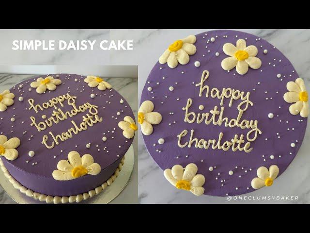 Simple Daisy Cake | Tutorial | One Clumsy Baker