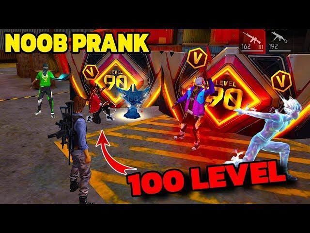 No Internet Prank With V badge Player  But 100 Level Emote  Garena free fire