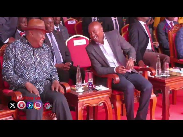 UHURU KENYATTA AND DP KINDIKI CRACKS EACH OTHER AS THEY SHAKE HANDS IN EMBU