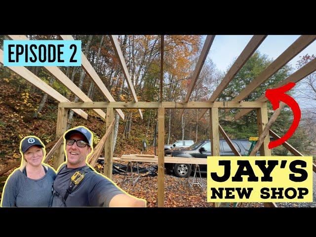 Jay’s New Shop-Episode 2–Garage Addition/Band Board and Roof Rafters