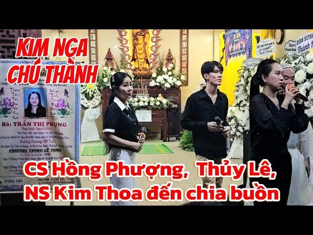 Ca sỹ Hồng Phượng,  Thủy Lê,  chú Thành,  Kim Nga và NS Kim Thoa đến chia buồn gia đình