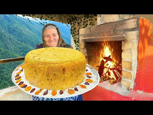 Cooking The Most Famous Azerbaijani Dish SHAH PILAF in the Village!