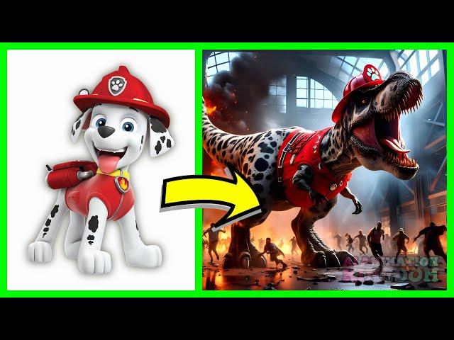 Paw Patrol as Dinosaurs: Rampage in Jurassic Park | Ai Animation Kingdom 2