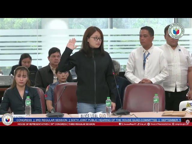 Alice Guo, nanumpa para sa kaniyang unang pagharap sa pagdinig ng Kamara | GMA Integrated News