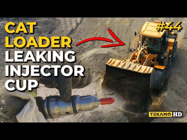 Proper Tools Make Replacing Injector Cups on A Cat Wheel Loader 950G Easy!