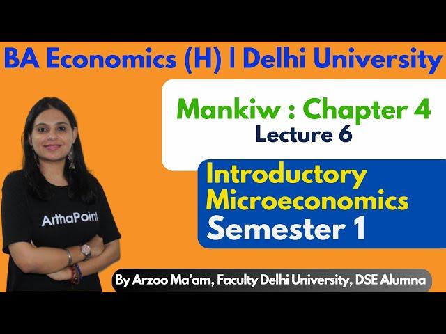 L6 | The Market Forces of Supply and Demand | Introductory Microeconomics | BA(H) Eco | Ch 4 Mankiw