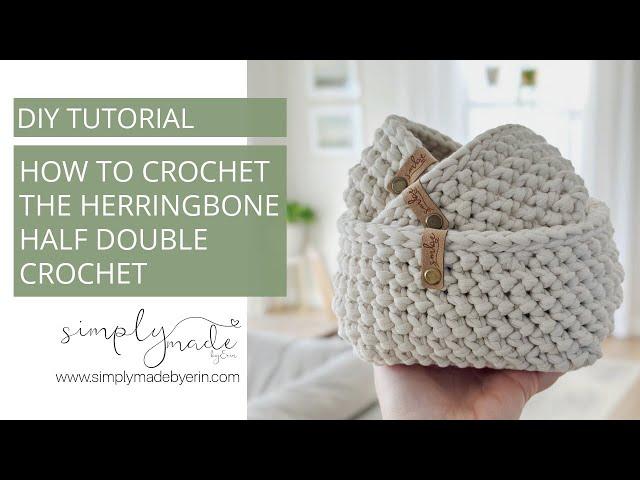 How to Crochet The Herringbone Half Double Crochet - Video Crochet Tutorial