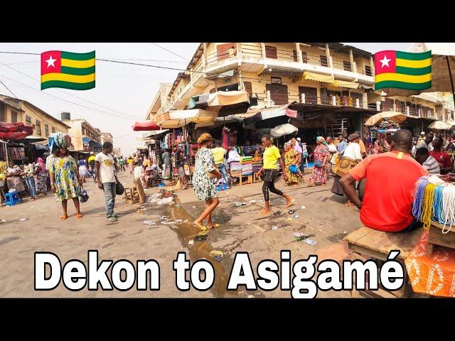 4k walk in Lomé Togo west Africa . Dekon to Asigamé