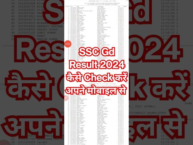 SSC GD Result 2024 Kaise Dekhe ? How to Check SSC GD Constable Result ? SSC Gd Ka Result Kab Aaega ?