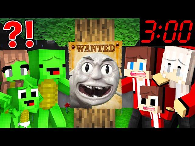 SCARY THOMAS is WANTED by JJ and Mikey Family At Night in Minecraft! - Maizen