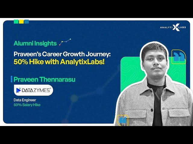 Praveen’s Inspiring Journey to a Data Engineer Role | 50% Hike!