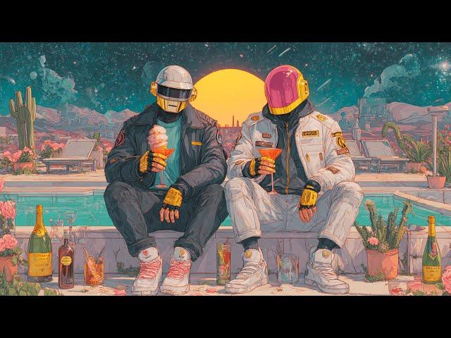 Daft Punk Synthwave Skyline  Chill Future Funk Playlist