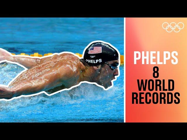 Michael Phelps: eight World Records at the Olympics