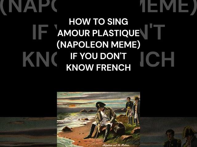 Sing Amour Plastique (Napoleon Song) like This If you Don't know French  #napoleon #meme