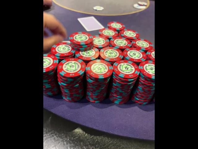 575 Big Blinds Deep at a $1-$3 game. #pokerroom