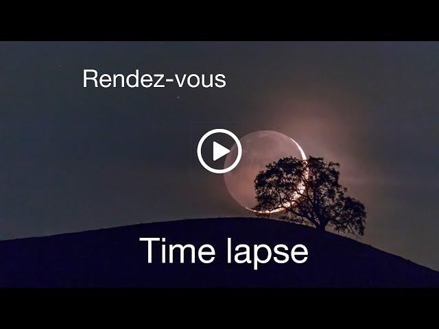 Time lapse Earthshine Moon 4K