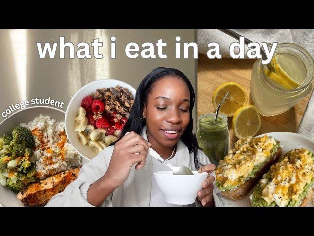 what i eat in a day as a college student | realistic & easy meals