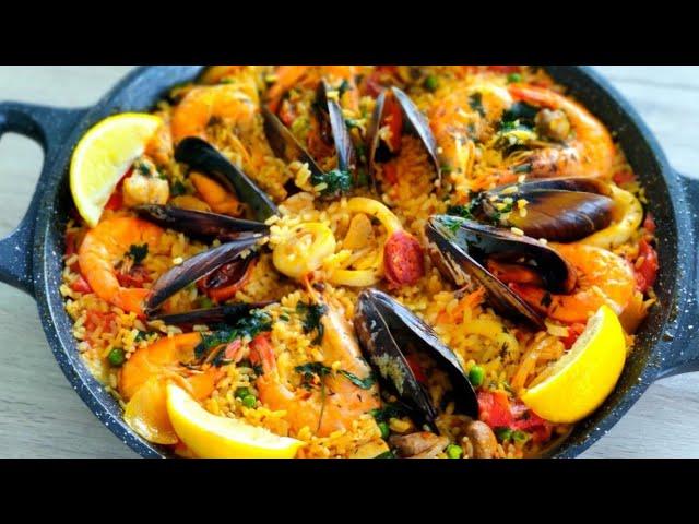 Sea Food Paella  | Authentic Spanish Sea Food Paella | EASY PAELLA Recipe | Chef's Special Recipe