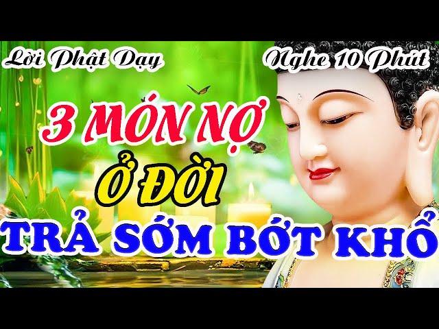 Lời Vàng Phật Dạy, 3 Món Nợ TRẢ CÀNG SỚM CÀNG TỐT Cho Đời Bớt Khổ Được An Vui - Rất Hay | Nên Nghe