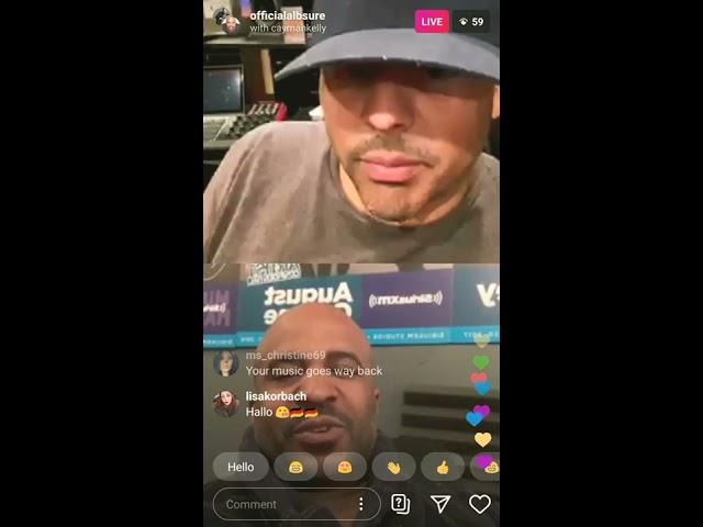 R&B singer @officialalbsure on live IG says he in the works of having his  life story come to screen