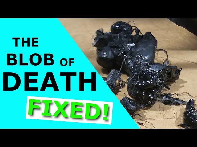 How to Fix the BLOB OF DEATH! 3d Printer filament blob repair!