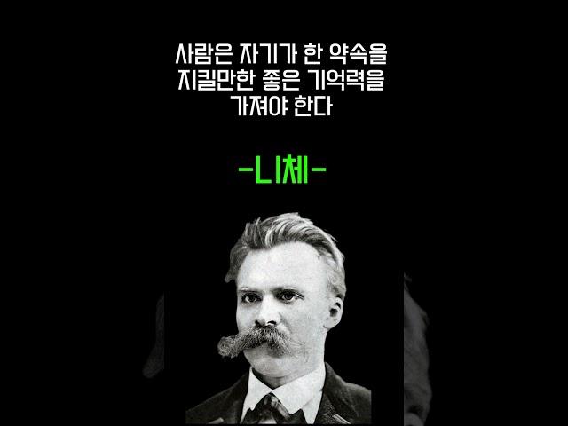 약속의 중요설을 알려주는 니체의 명언 #쇼츠 #shorts