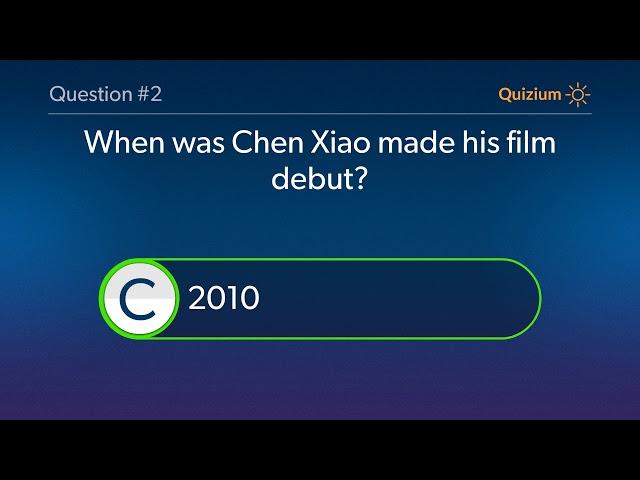 Chen Xiao Quiz   When was Chen Xiao born? and more questions