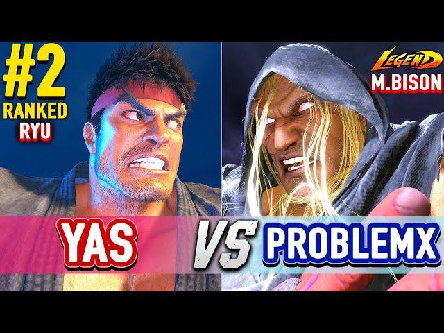 SF6  YAS (#2 Ranked Ryu) vs PROBLEMX (M.Bison)  Street Fighter 6 High Level Gameplay