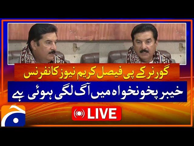 LIVE: Governor KP Faisal Karim Kundi Press Conference | Geo News